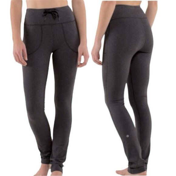 Lululemon Skinny Will Pant Size 4 Heathered Black Grey - Picture 1 of 11